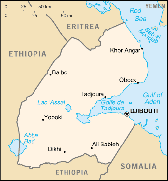 Landkarte Dschibuti
