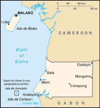 Landkarte quatorialguinea