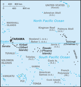 Landkarte Kiribati