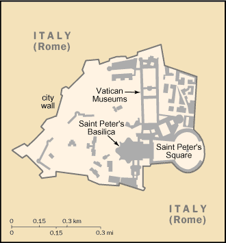 Landkarte Vatikan Stadt