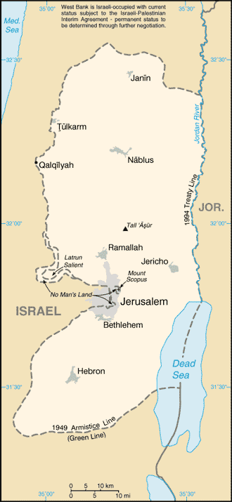 Landkarte Palstina